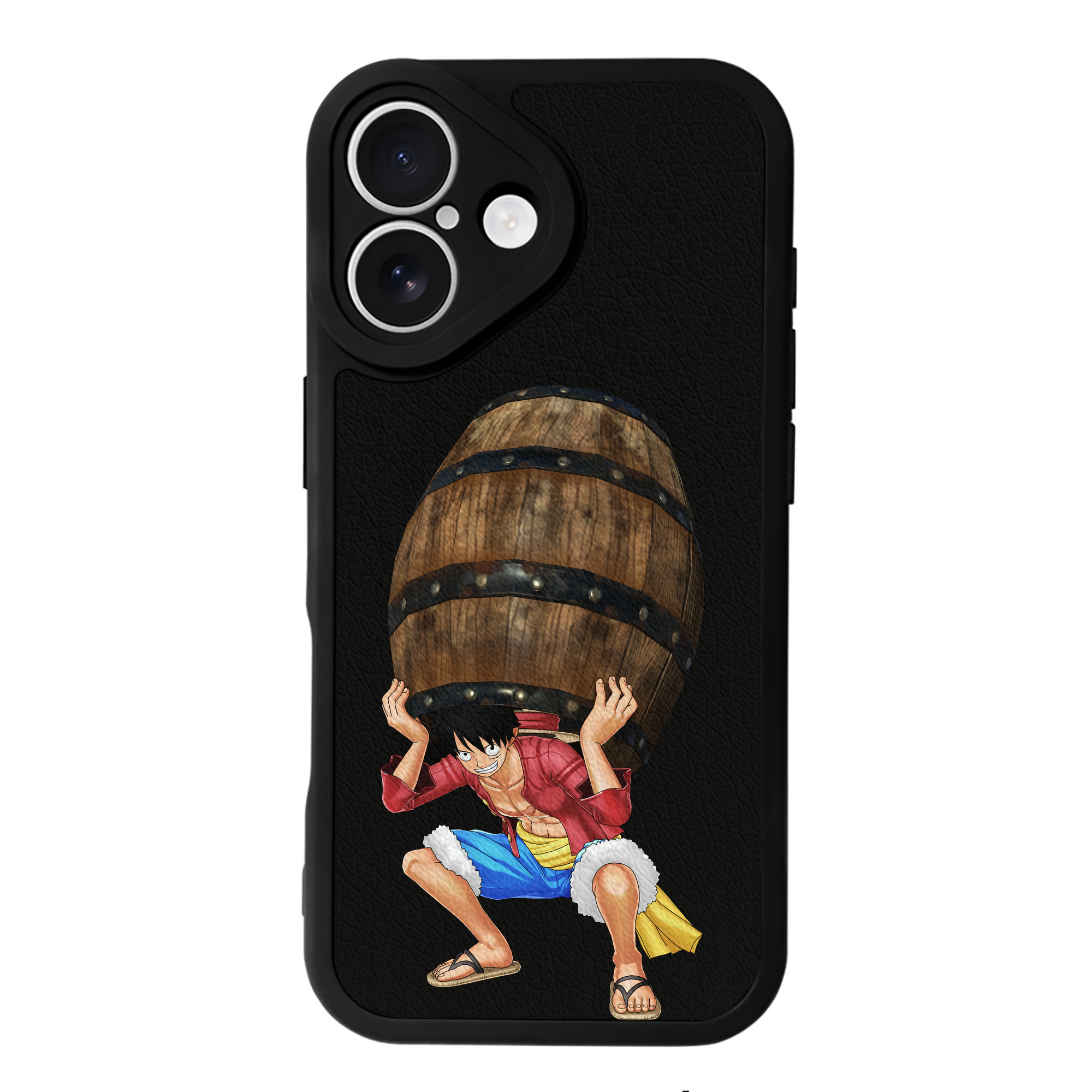 （画像用） ワンピース モンキー・D・ルフィ ONE PIECE Monkey D. Luffy 【iPhone 16シリーズ対応】シリコンスマホケース（レザー調） 材質：シリコン